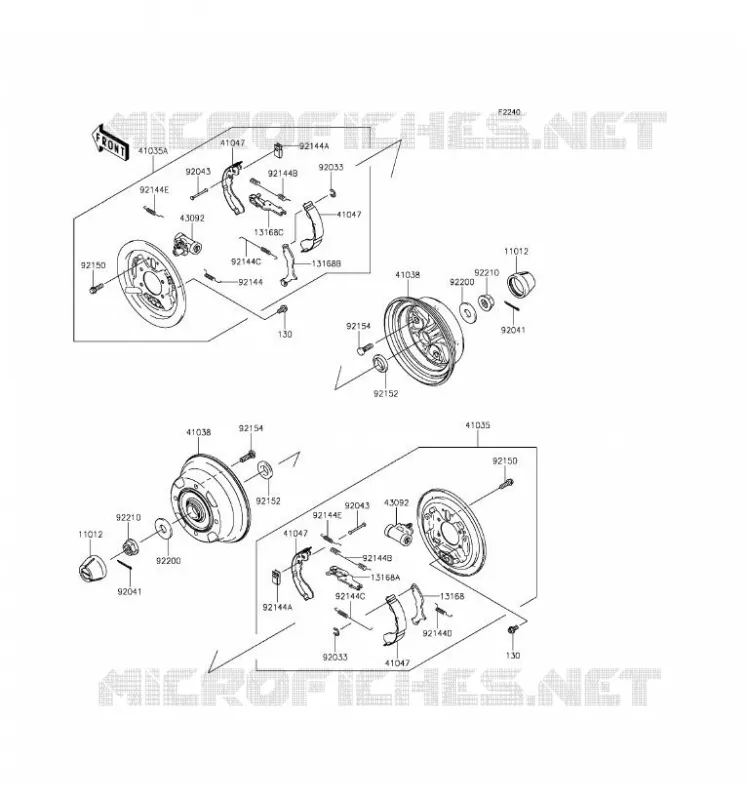 MOYEU ARRIERE Kawasaki SSV 400 2016 MULE 600  KAF400BGF