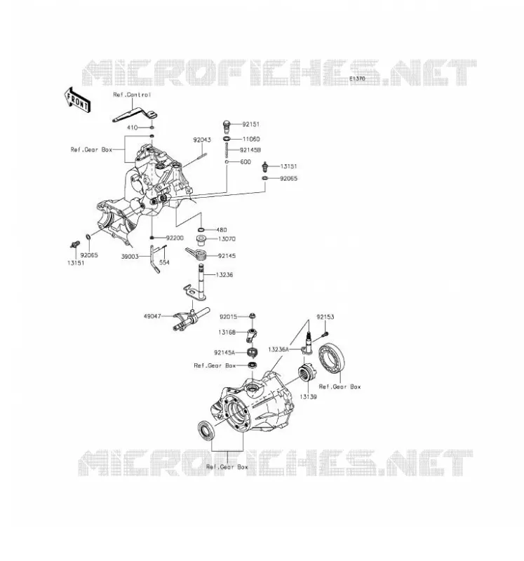 SELECTEUR Kawasaki SSV 400 2016 MULE 600  KAF400BGF