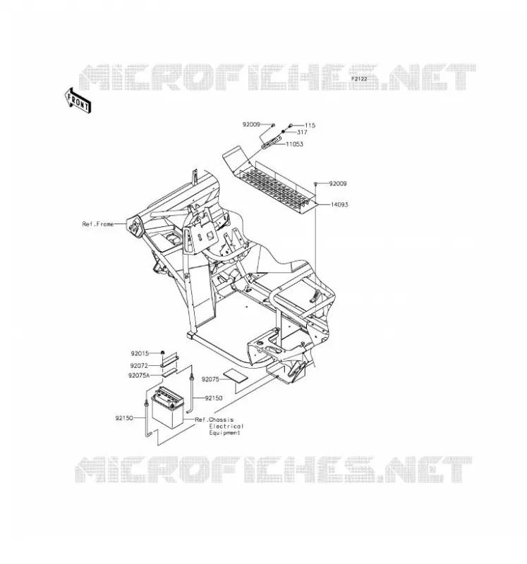 SUPPORT MOTEUR Kawasaki SSV 400 2016 MULE 600  KAF400BGF