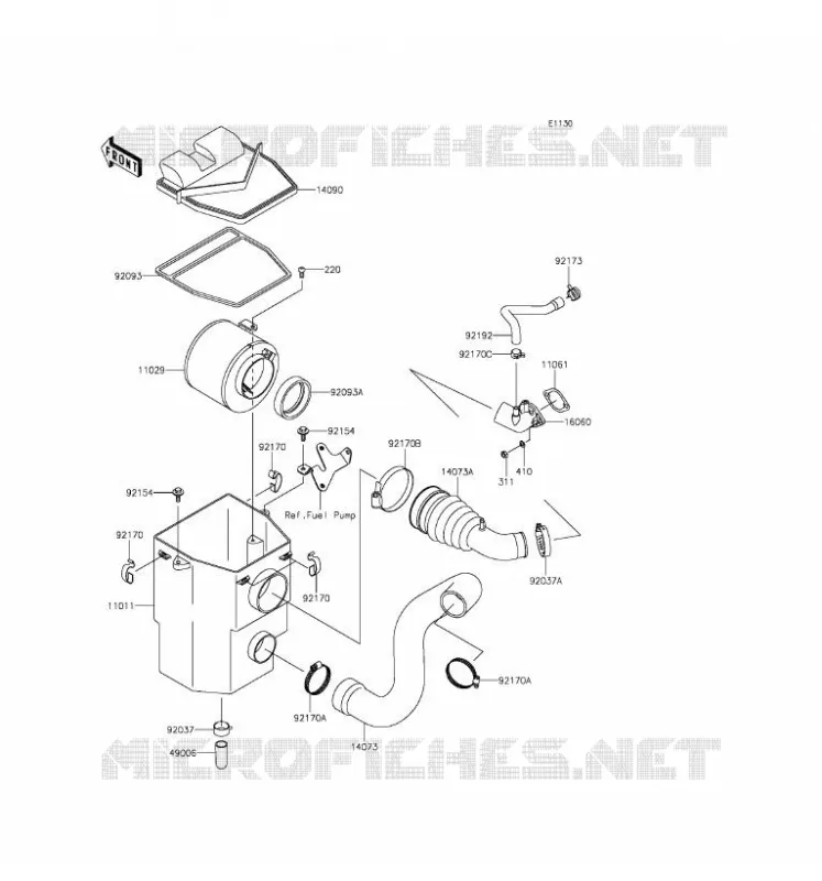 FILTRE A AIR Kawasaki SSV 400 2016 MULE 600  KAF400BGF
