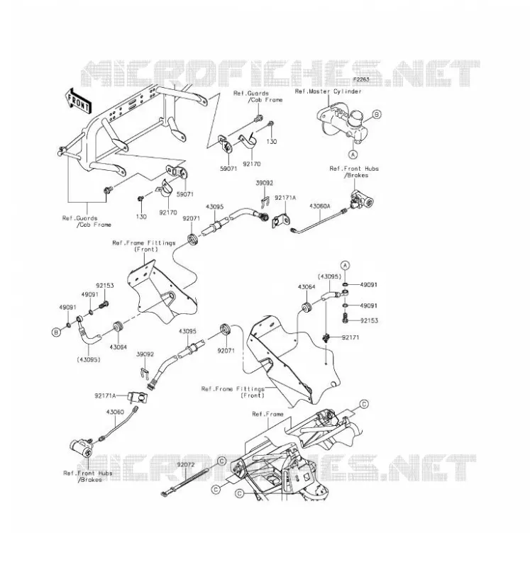 DURIT DE FREIN AVANT Kawasaki SSV 400 2016 MULE 600  KAF400BGF