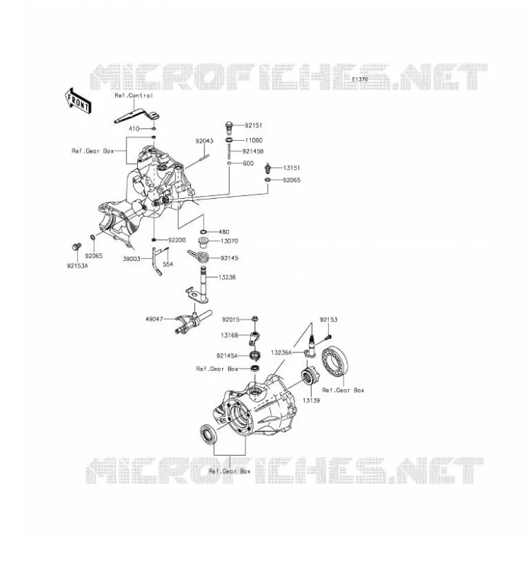 SELECTEUR Kawasaki SSV 400 2016 MULE 600  KAF400BGF