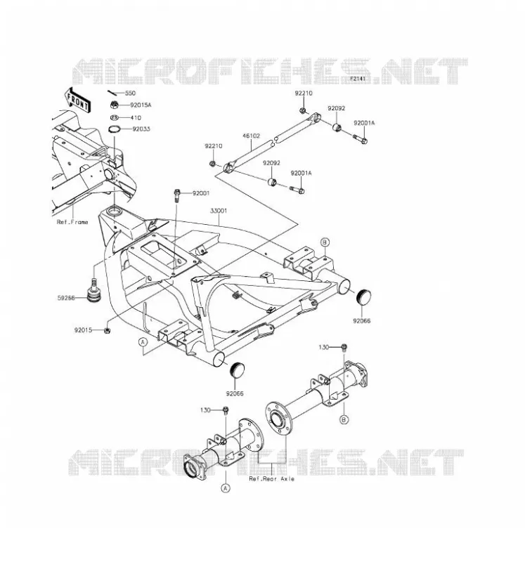 BRAS OSCILLANT Kawasaki SSV 400 2016 MULE 610 4X4 XC  KAF400DGF