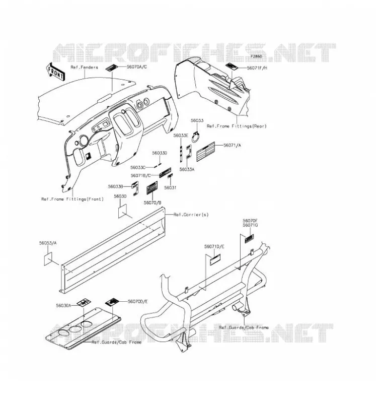 LABEL Kawasaki SSV 400 2016 MULE 610 4X4 XC  KAF400DGF
