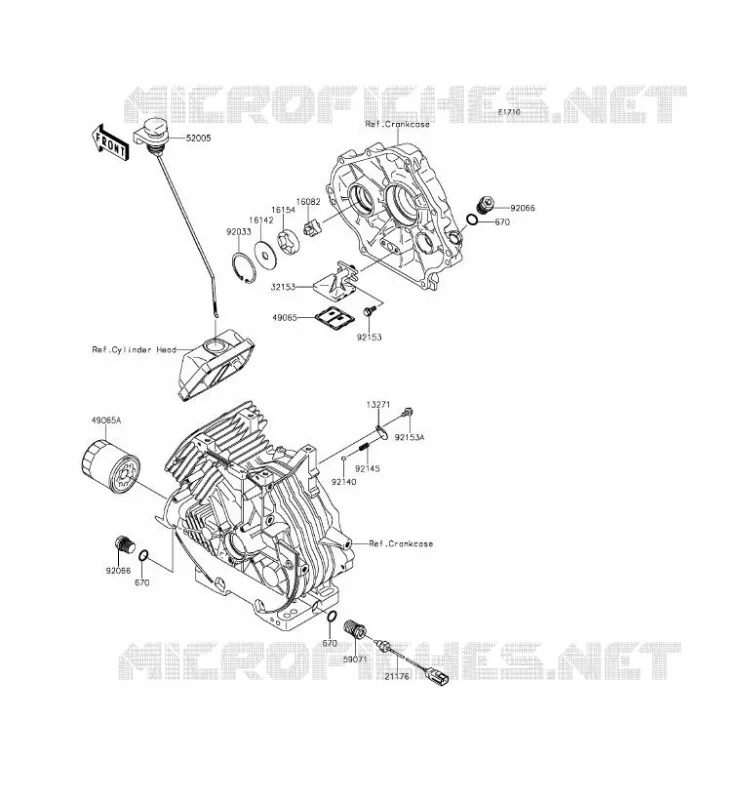 POMPE A HUILE/FILTRE &Agrave; HUILE Kawasaki SSV 400 2016 MULE 610 4X4 XC  KAF400DGF