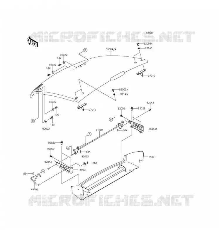 GARDE BOUE Kawasaki SSV 400 2016 MULE 610 4X4 XC  KAF400FGF