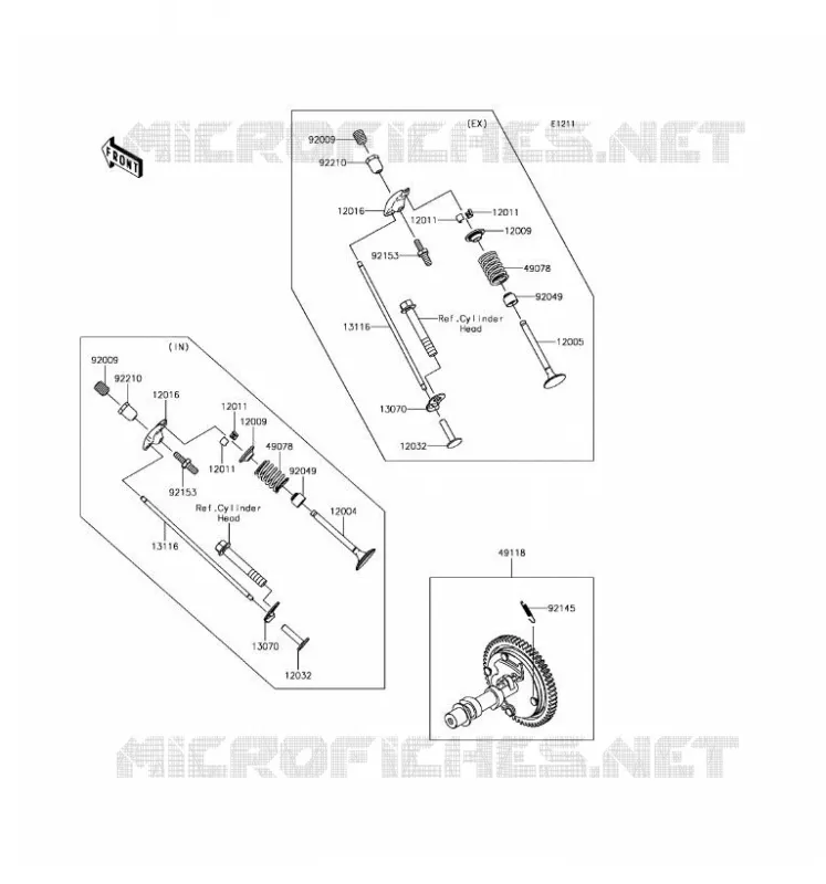 SOUPAPE/ARBRE A CAME Kawasaki SSV 400 2017 MULE SX  KAF400HHF