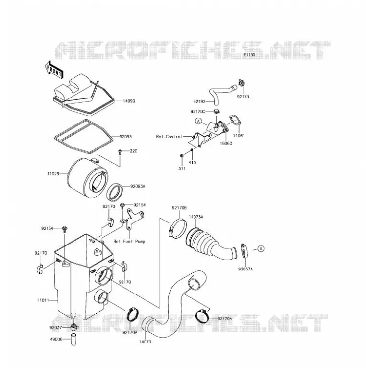 FILTRE A AIR Kawasaki SSV 400 2017 MULE SX  KAF400JHF