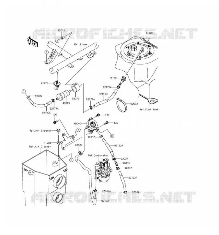 POMPE A ESSENCE Kawasaki SSV 400 2017 MULE SX  KAF400JHF