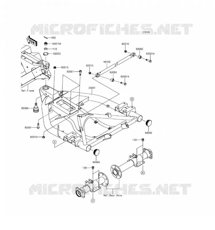 BRAS OSCILLANT Kawasaki SSV 400 2017 MULE SX  KAF400JHF