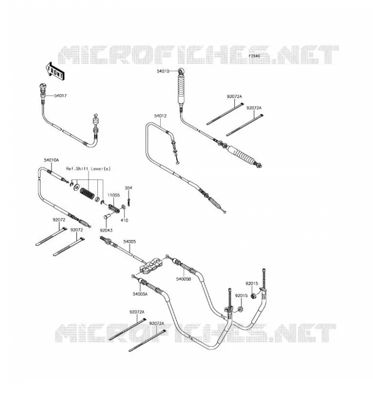 CABLES Kawasaki SSV 400 2017 MULE SX  KAF400JHF