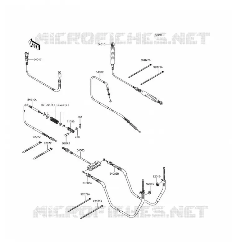 CABLES Kawasaki SSV 400 2017 MULE SX  KAF400JHF
