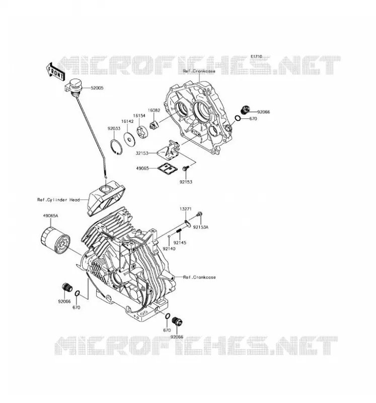 POMPE A HUILE/FILTRE &Agrave; HUILE Kawasaki SSV 400 2017 MULE SX  KAF400JHF