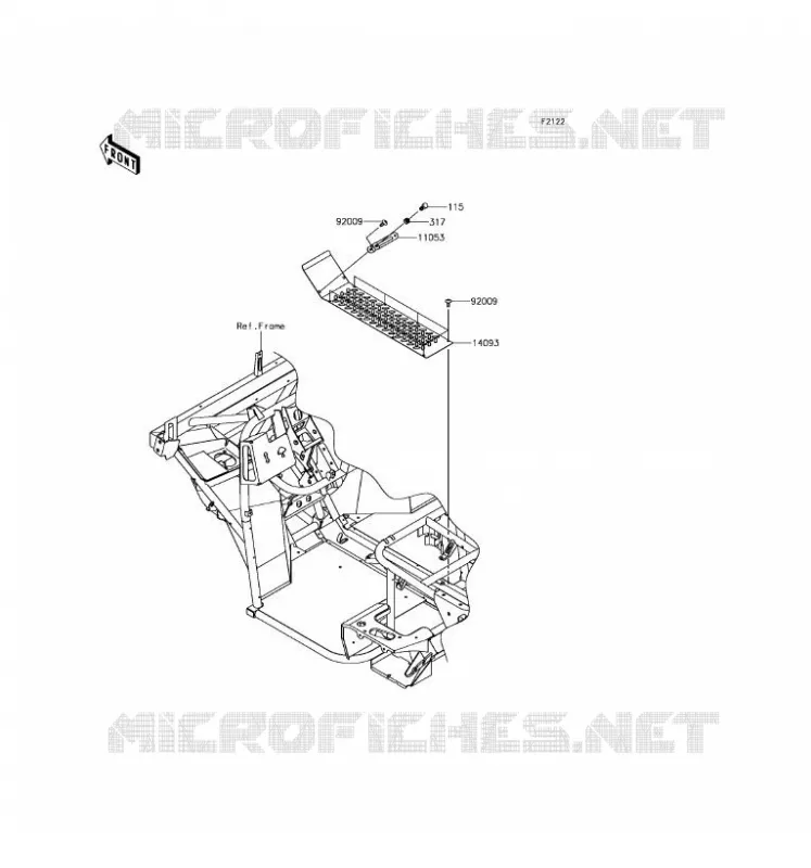 SUPPORT MOTEUR Kawasaki SSV 400 2017 MULE SX  KAF400JHF