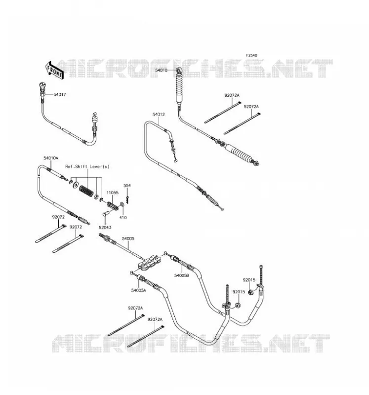 CABLES Kawasaki SSV 400 2017 MULE SX  KAF400JHS
