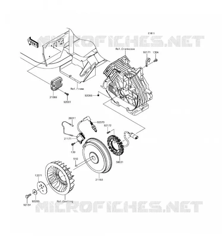 GENERATEUR/BOBINE Kawasaki SSV 400 2017 MULE SX  KAF400KHF