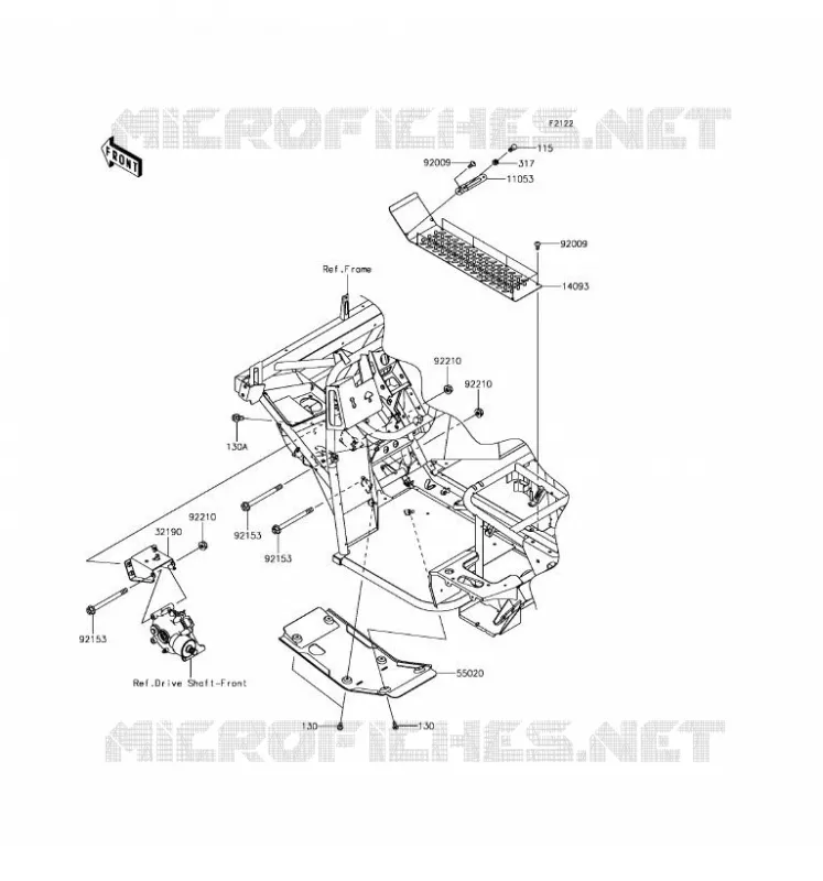 SUPPORT MOTEUR Kawasaki SSV 400 2017 MULE SX  KAF400LHF
