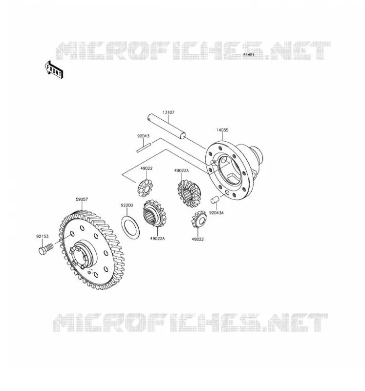 DIFFERENTIEL Kawasaki SSV 400 2017 MULE SX  KAF400MHF