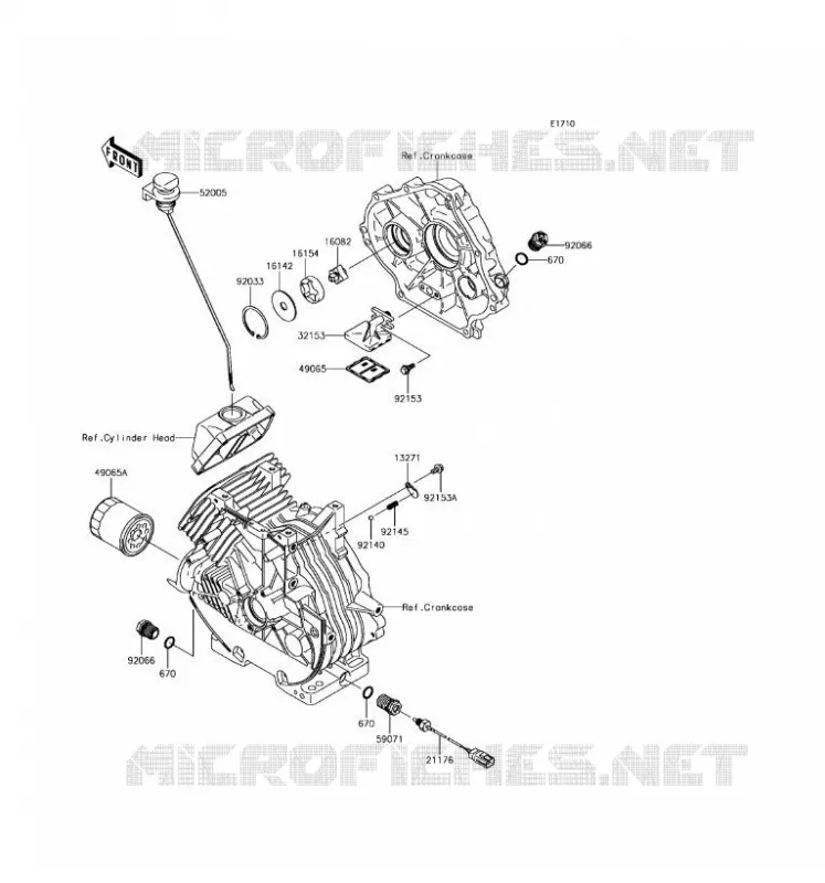 POMPE A HUILE/FILTRE &Agrave; HUILE Kawasaki SSV 400 2017 MULE SX  KAF400MHS