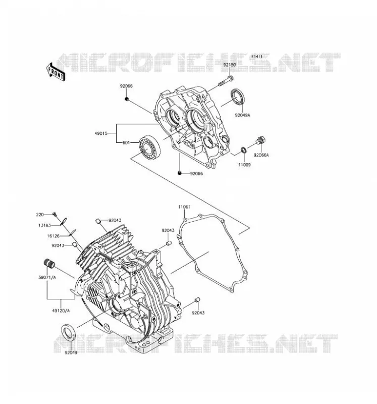 CARTER MOTEUR(S) Kawasaki SSV 400 2017 MULE SX  KAF400NHF