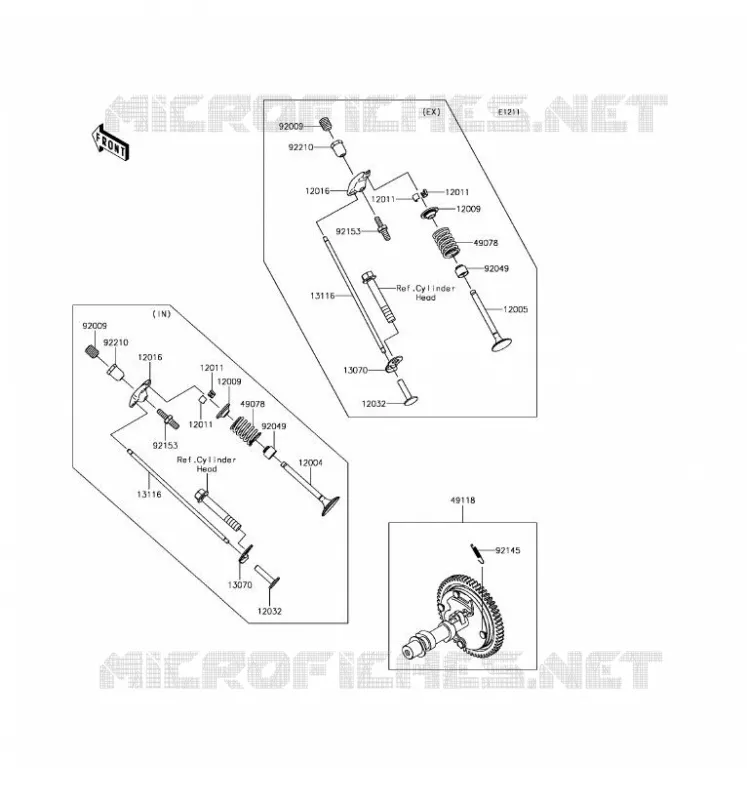 SOUPAPE/ARBRE A CAME Kawasaki SSV 400 2017 MULE SX  KAF400NHF