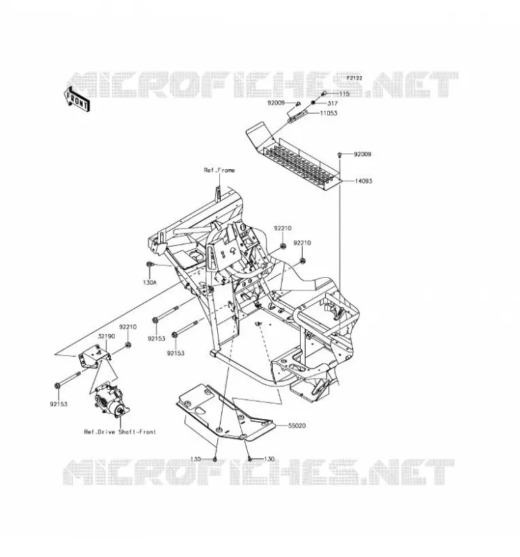SUPPORT MOTEUR Kawasaki SSV 400 2017 MULE SX  KAF400NHF
