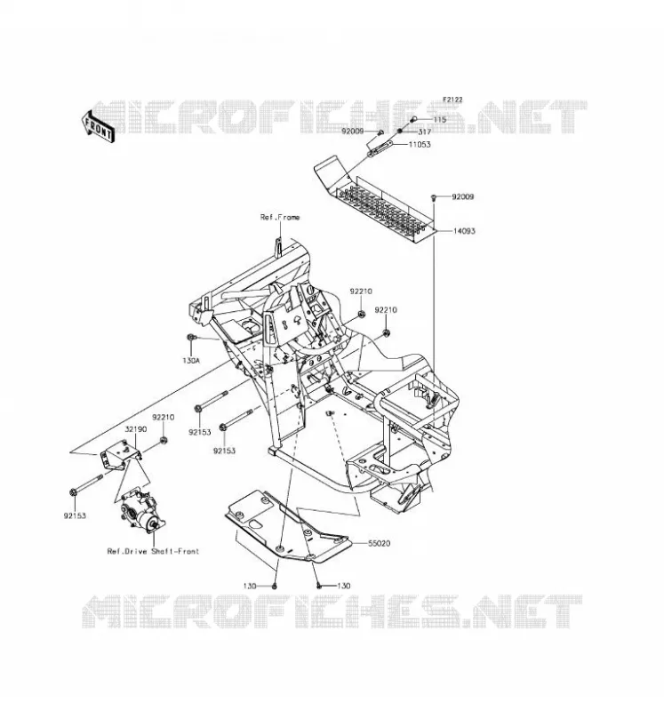 SUPPORT MOTEUR Kawasaki SSV 400 2017 MULE SX  KAF400NHS