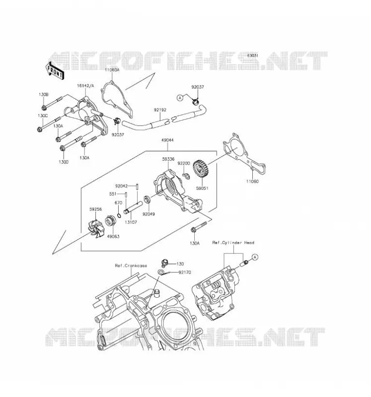 POMPE &Agrave; EAU Kawasaki SSV 620 2016 MULE 4010 4X4  KAF620MGF
