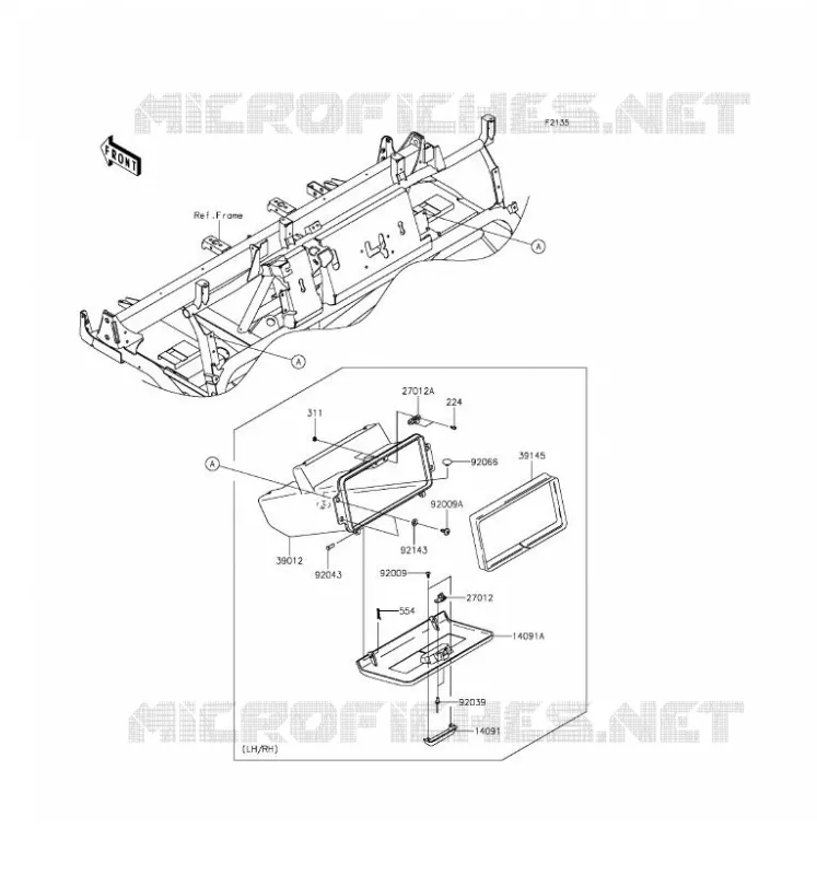 BOITE AVANT Kawasaki SSV 620 2017 MULE 4010 4X4  KAF620MHF