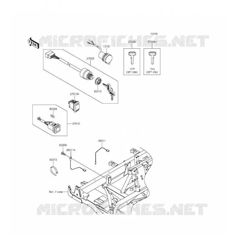 CONTACTEUR Kawasaki SSV 620 2017 MULE 4010 4X4  KAF620MHF