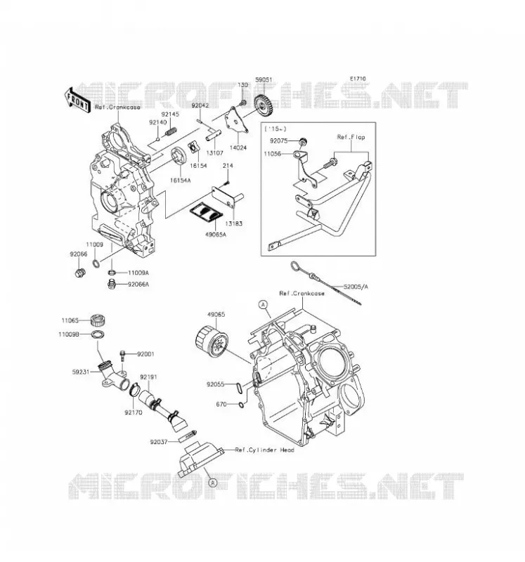 POMPE A HUILE/FILTRE &Agrave; HUILE Kawasaki SSV 620 2017 MULE 4010 4X4  KAF620MHF