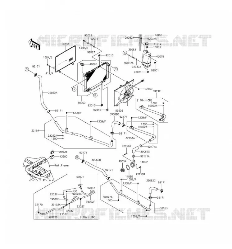 RADIATEUR Kawasaki SSV 620 2017 MULE 4010 4X4  KAF620MHF