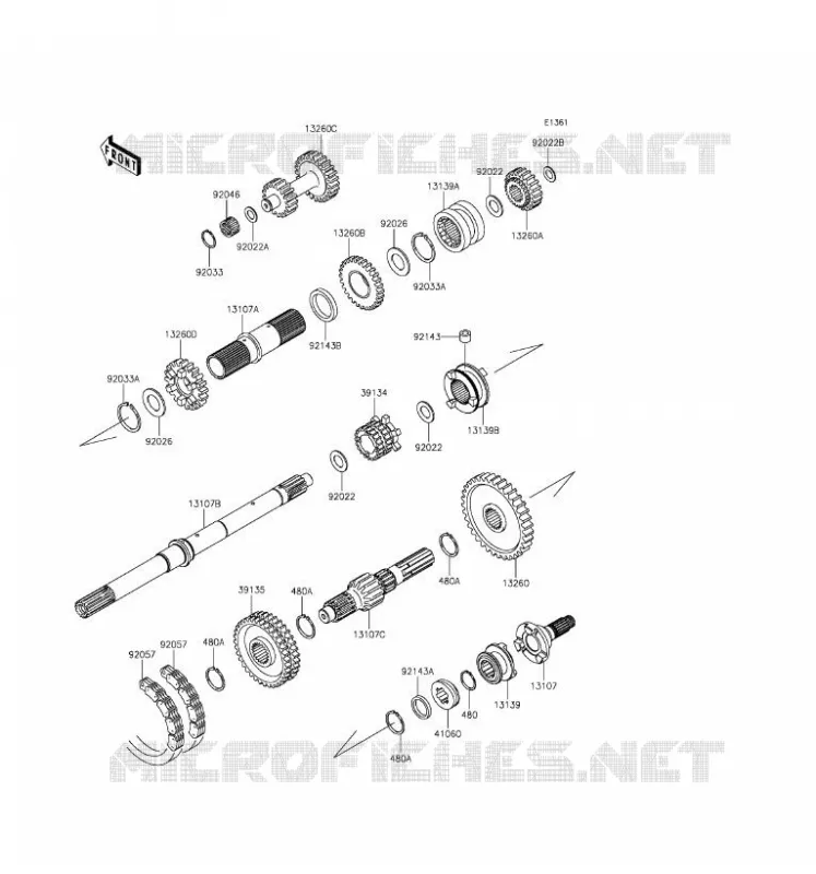 TRANSMISSION Kawasaki SSV 620 2017 MULE 4010 4X4  KAF620MHF