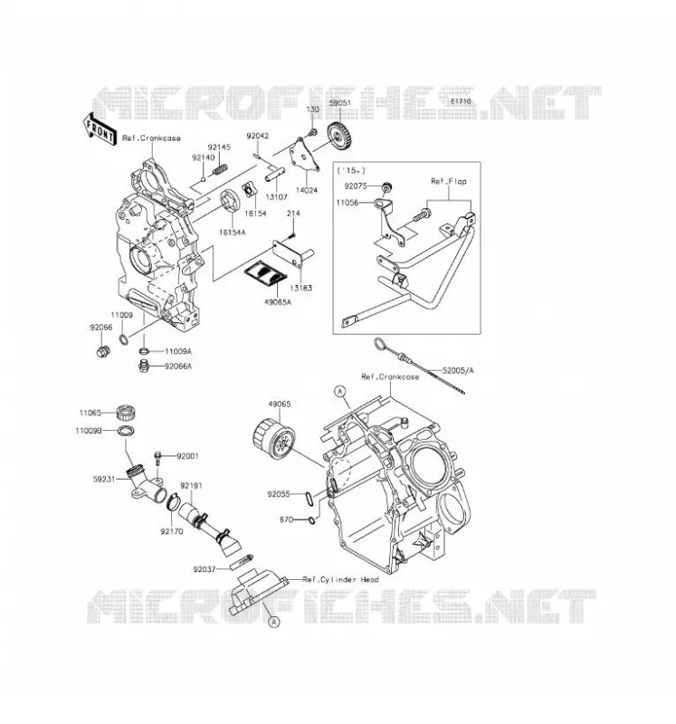 POMPE A HUILE/FILTRE &Agrave; HUILE Kawasaki SSV 620 2016 MULE 4000  KAF620PGF