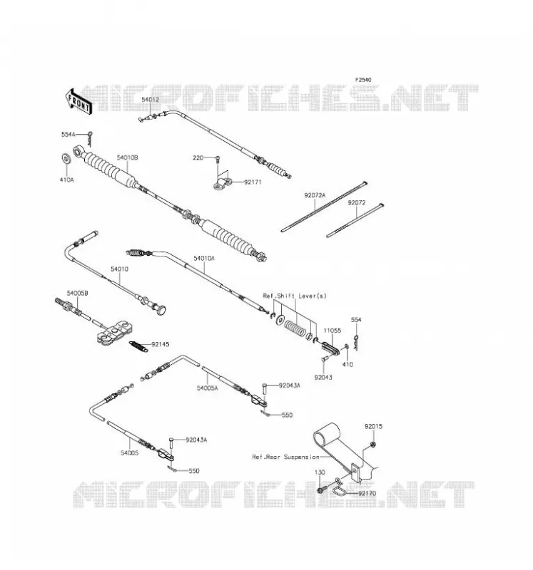 CABLES Kawasaki SSV 620 2016 MULE 4000  KAF620PGF
