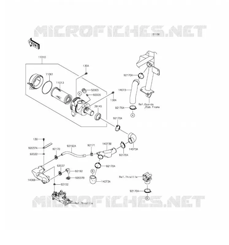 FILTRE A AIR Kawasaki SSV 620 2016 MULE 4000  KAF620PGF
