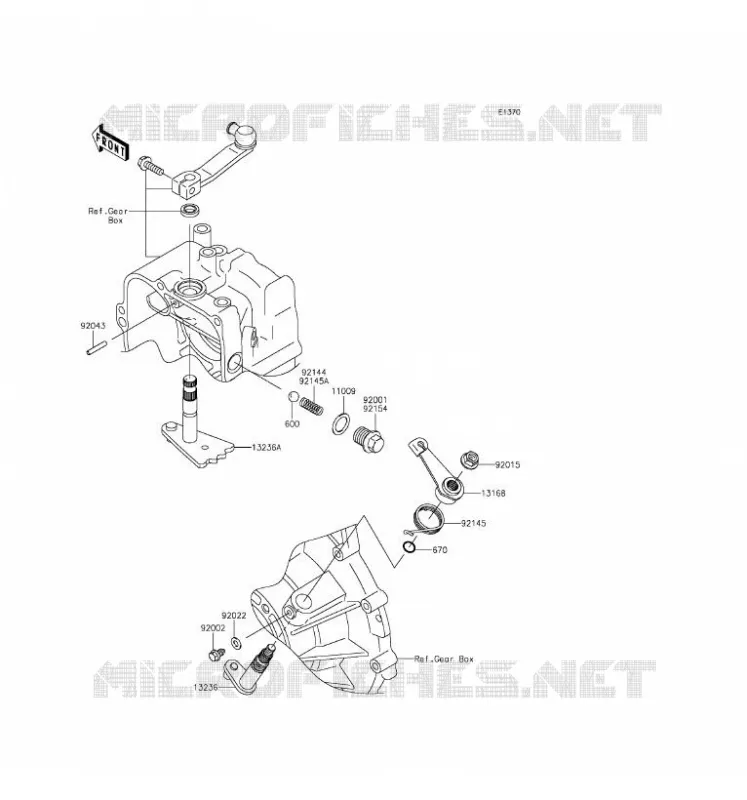 SELECTEUR Kawasaki SSV 620 2016 MULE 4000  KAF620PGF