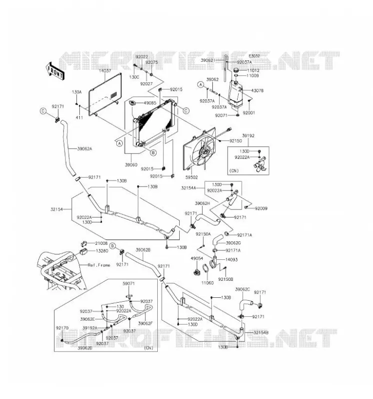 RADIATEUR Kawasaki SSV 620 2017 MULE 4010 TRANS 4X4  KAF620RHF