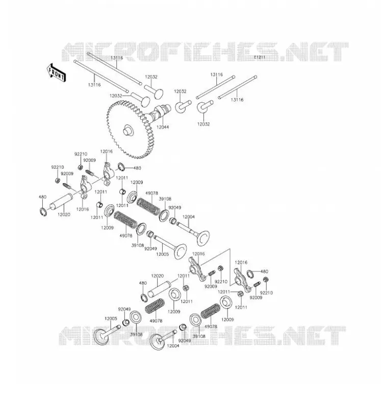 SOUPAPE/ARBRE A CAME Kawasaki SSV 620 2016 MULE 4010 TRANS 4X4  KAF620SGF
