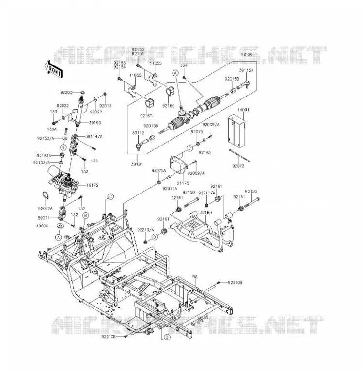 CH&Acirc;SSIS Kawasaki SSV 620 2017 MULE 4010 TRANS 4X4  KAF620SHF