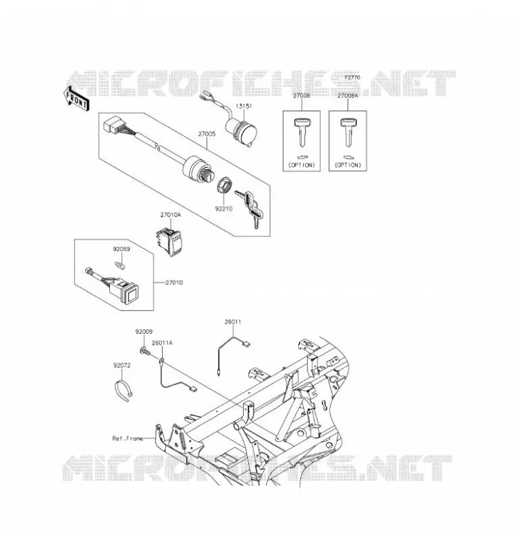 CONTACTEUR Kawasaki SSV 620 2017 MULE 4010 TRANS 4X4  KAF620SHF