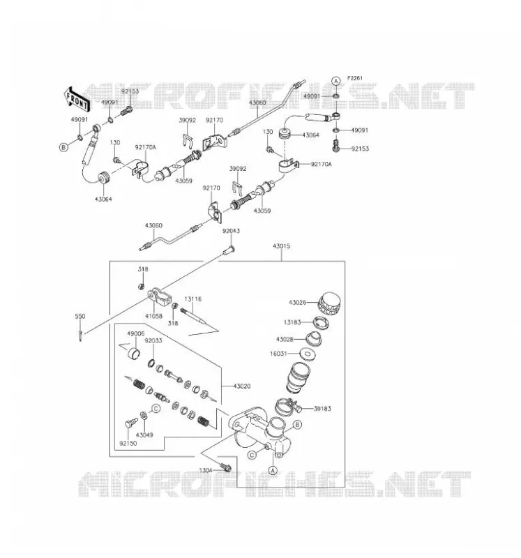 MAiTRE CYLINDRE Kawasaki SSV 620 2017 MULE 4010 TRANS 4X4  KAF620SHF
