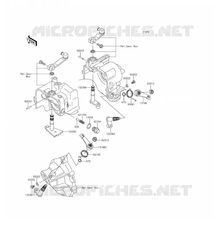 SELECTEUR Kawasaki SSV 620 2017 MULE 4010 TRANS 4X4  KAF620SHF