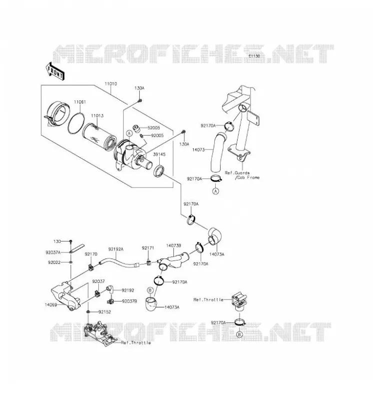FILTRE A AIR Kawasaki SSV 620 2016 MULE 4010 4X4  KAF620TGF