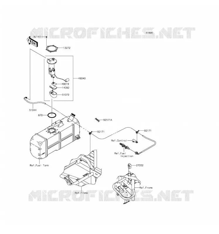 POMPE A ESSENCE Kawasaki SSV 620 2016 MULE 4010 4X4  KAF620TGF