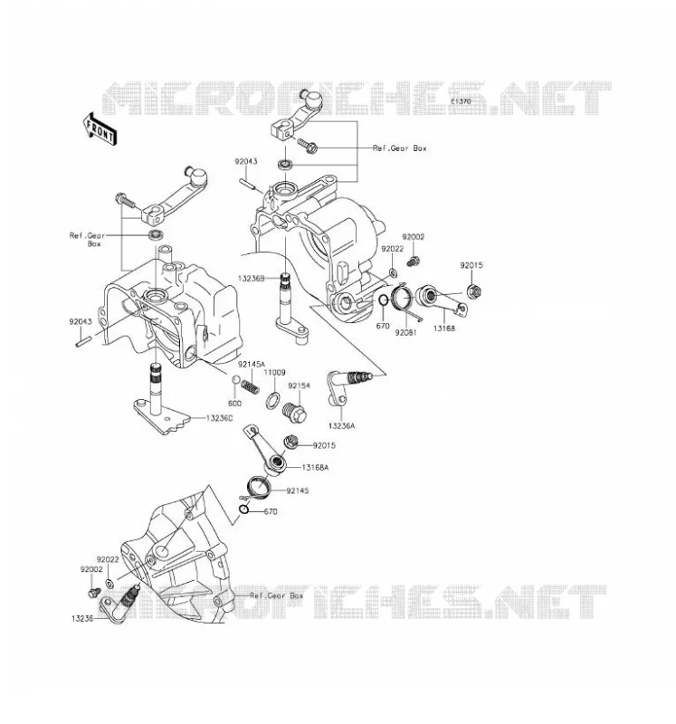 SELECTEUR Kawasaki SSV 620 2016 MULE 4010 4X4  KAF620TGF