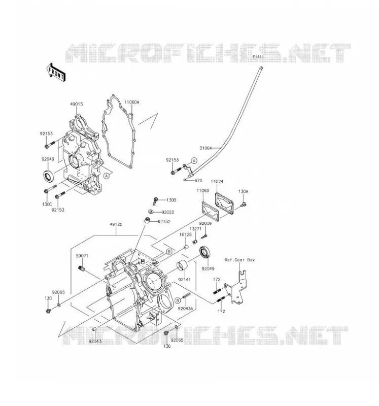 CARTER MOTEUR(S) Kawasaki SSV 620 2017 MULE 4010 4X4  KAF620THF