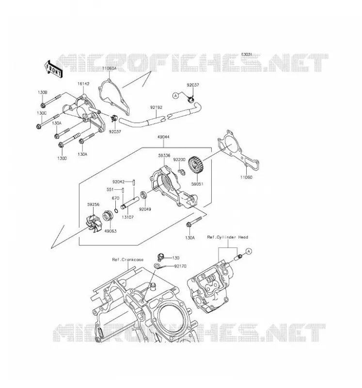 POMPE &Agrave; EAU Kawasaki SSV 620 2017 MULE 4010 4X4  KAF620THF