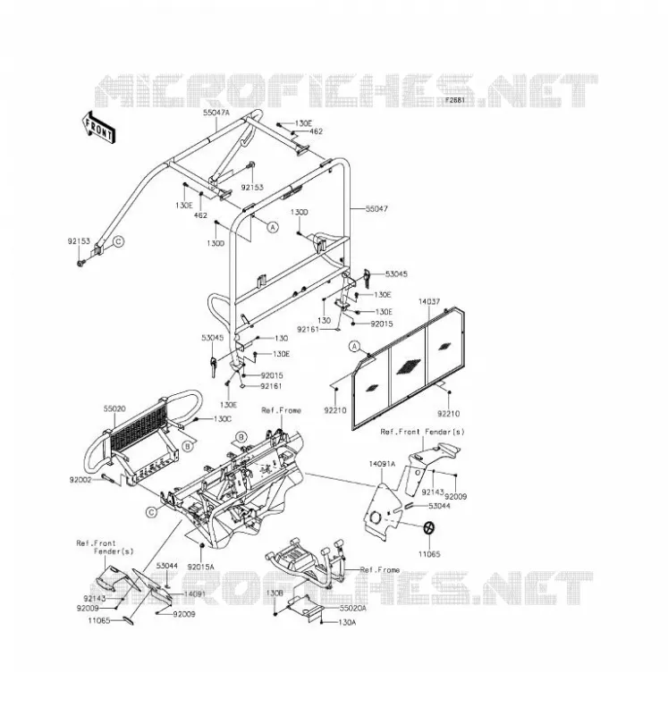 PROTECTION/CHASSIS CAB Kawasaki SSV 620 2017 MULE 4010 4X4  KAF620THF