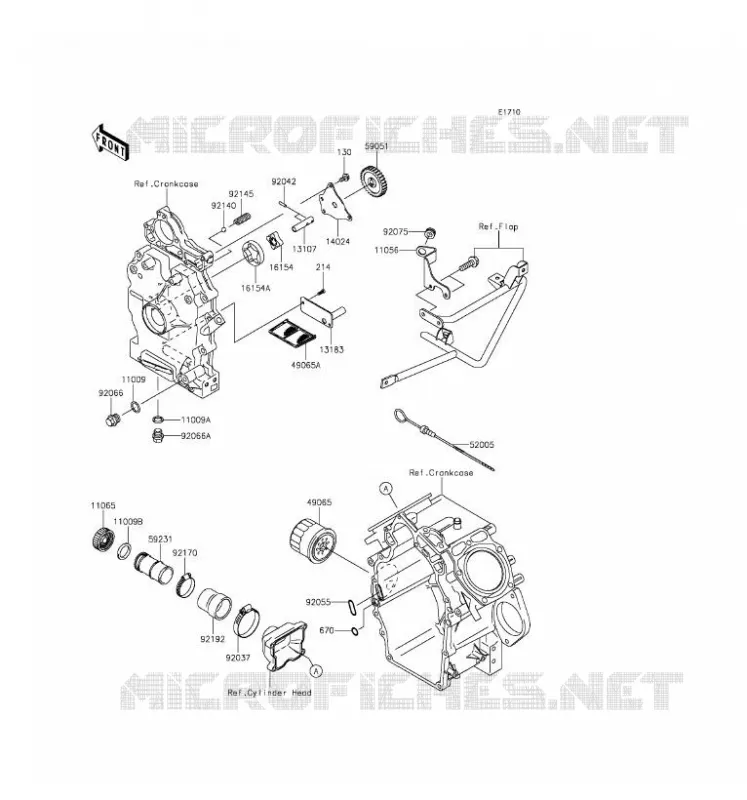 POMPE A HUILE/FILTRE &Agrave; HUILE Kawasaki SSV 620 2016 MULE 4010 TRANS 4X4  KAF620VGF
